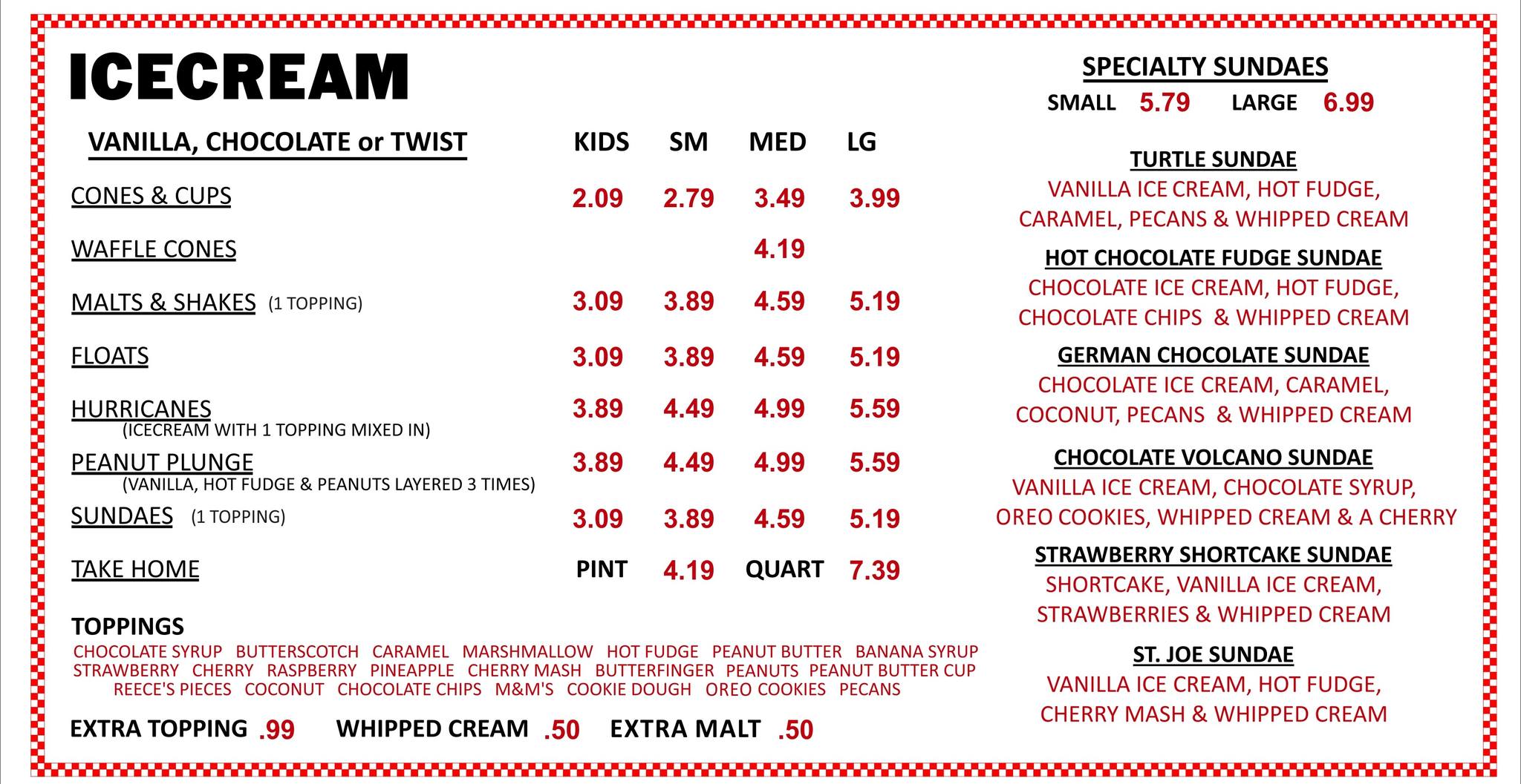 Crumbly Burger Menu Page 2